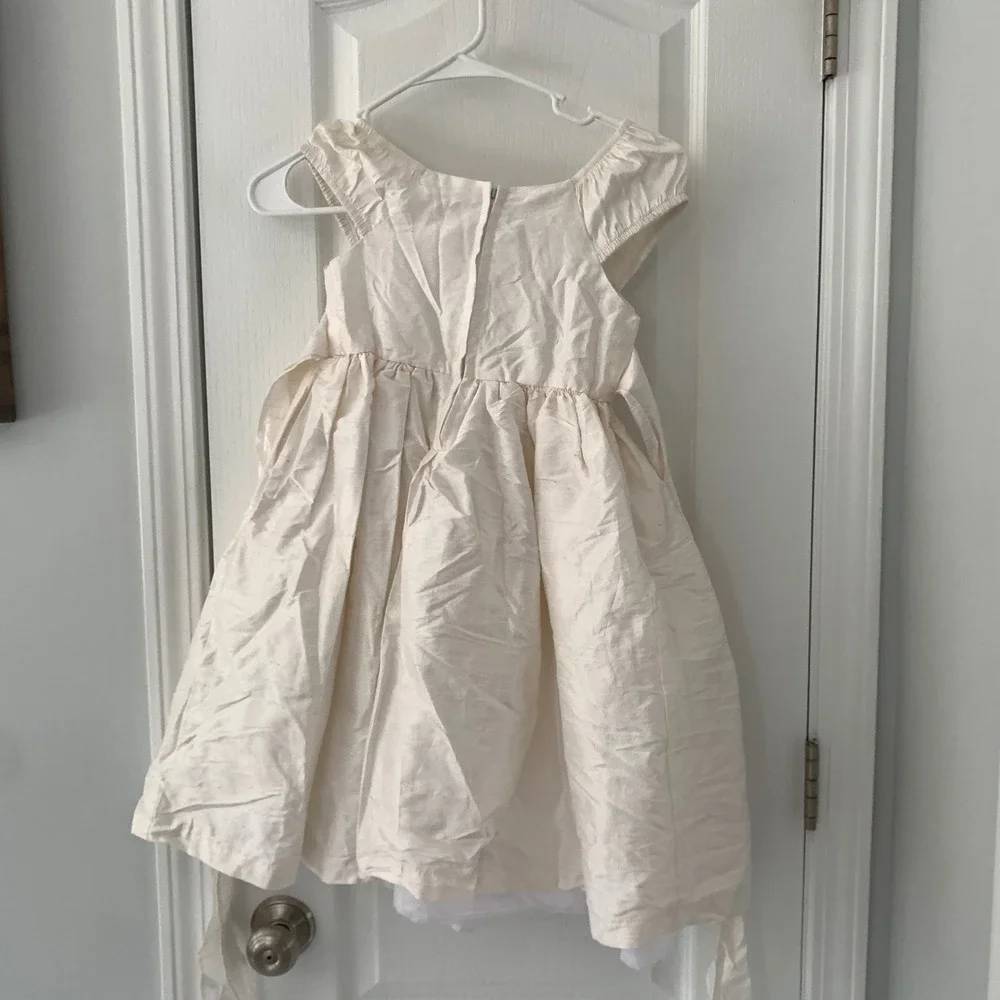 Kiki USA Kids‎ Silk Blend Flower Girl Dress Ivory Cream Formal Sz 5-6 Style 5013